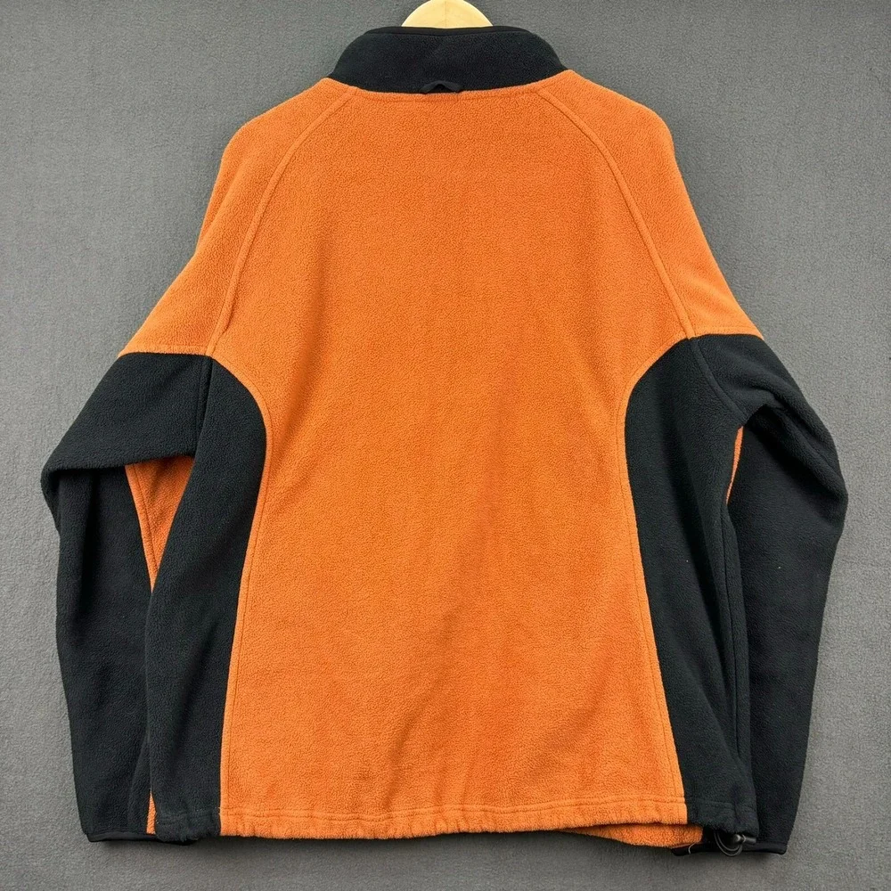 Sherpa Jacket Mens XL Orange & Black Adventure Gear Fleece Long‎ Sleeve Polartec